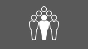 Un pictogramme représentant un groupe de personnes.